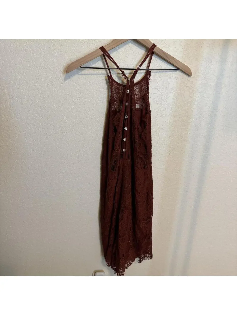 Intimately‎ Free People Lace High Neck Bandana Hem Boho Dress, Medium